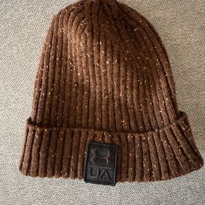 Under Armour Speckled Brown Knit Beanie